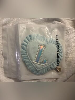 NWT Stoney Clover Lane Velvet Ruffle Heart Keychain